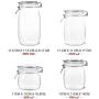 Mastertop Household 4 Pieces/Set Airtight Canister Set with Lid Waterproof and Impermeable Storage Glass Jar 1.5L 1L 0.76L 0.5L Multi-Purpose Food Container