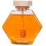 Bocal hexagonal Liitrton en verre résistant à la chaleur pour miel avec cuillère, idéal pour la cuisine à domicile (petit : 100ml, moyen : 220ml & grand : 380ml). Bocal hexagonal Liitrton en verre résistant à la chaleur pour miel avec cuillère, idéal pour la cuisine à domicile (petit : 100ml, moyen : 220ml & grand : 380ml).