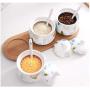 TNKML Ceramic Spice Jars Spice Jars Jars Jars Ceramic Spices Storage Containers For Storage Of Pepper Fennel Powder Salt Sugar Pepper Spice Containers 4Pieces