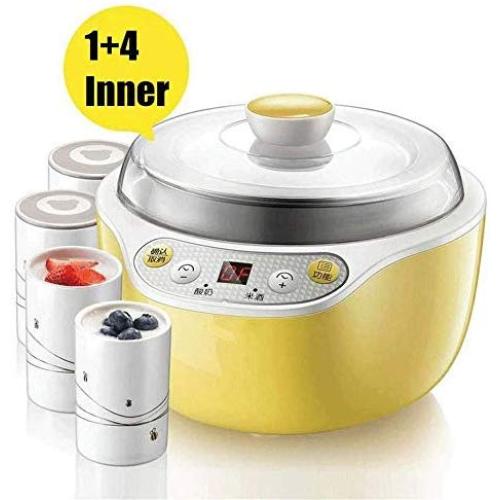 ROLL Cuisine Yogurt Maker, Automatic Digital Yogurt Maker Machine with Set Temperature, Includes Reusable Glass Jars for Instant Storage