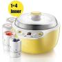 ROLL Cuisine Yogurt Maker, Automatic Digital Yogurt Maker Machine with Set Temperature, Includes Reusable Glass Jars for Instant Storage