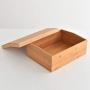Alessi Officina All- Purpose Box, Bamboo Brown, 32.7 x 24.7 x 8.8 cm