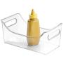 mDesign Kitchen, Pantry, Refrigerator, Freezer Storage Organizer Bins - Set of 4, Clear