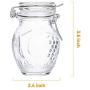 Spice Jars, Flrolove 30 Pack 3.5oz Grape shaped Glass Jars with Leak Proof Rubber Gasket & Hinged Lid,Small Glass Containers with Airtight Lids for Home, Party Favors