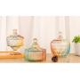 Fresh-keeping Box Home Kitchen, Glass Candy Jar Home European-style Covered Storage Box 4 Colors Optional (Color : D)