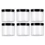 Bouteilles Remplissables en PET 8Oz / 250g avec Couvercle Noir (6 Pack) Bouteilles Remplissables en PET 8Oz / 250g avec Couvercle Noir (6 Pack)