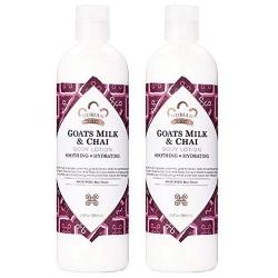 Nubian Heritage Goats Milk & Chai Body Lotion (Pack of 2) with Shea Butter, Cocoa Seed Butter, Olive Oil, Aloe Vera Juice, Sweet Almond Oil, Jojoba Seed Oil and Goat Milk Extract, 13 oz