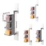 Perfuw 3-Layers Multilayer Seasoning Boxes, Wall Hanging Rotatable Seasoning Box, Transparent Wall Seasoning Container, Drawer Type Spice Box with Spoon and Cover, Condiment Storage Box, Spice Jar