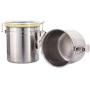 Radish Stars Sealed Leak-Proof Food Storage Container Stainless Steel Container Set of 4 Jar Sets for Food Preservation & Space Saving in Home, Office, Camping, Traveling - Diameter in 3.9 inch