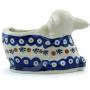 Polish Pottery 4?-inch Bunny Shaped Jar (Mosquito Theme) + Certificate of Authenticity