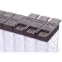 YALONG Condiment Pots Seasoning Box, 6 Pieces Clear Seasoning Storage Containers with Small Holes for Spice Salt Sugar Cruet Essence Condiment Jars Storage Container Spice Racks with Tray Brown Color