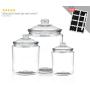 Ensemble de bocaux Anchor Hocking Heritage Hill avec couvercles | Contenants en verre transparent pour biscuits, bonbons, aliments secs ou pâte à tarte | Collection de 2, 1 et 1/2 gallons Ensemble de bocaux Anchor Hocking Heritage Hill avec couvercles | Contenants en verre transparent pour biscuits, bonbons, aliments secs ou pâte à tarte | Collection de 2, 1 et 1/2 gallons