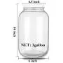 2 pack 1-Gallon Glass Jar,Clear Glass Gallon Bottle with Plastic Lid. BPA-Free Dishwasher Safe Kombucha Jar, for Fermenting,Kefir,Storing and Canning.