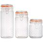 Euro-Home SS-DK-EW65075 EW65075 3 Piece Glass Canister Set, Multicolor