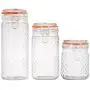 Euro-Home SS-DK-EW65075 3 Stück Glasbehälter Set, Mehrfarbig – Euro-Home Glasbehälter Set, 3-teilig, Mehrfarben