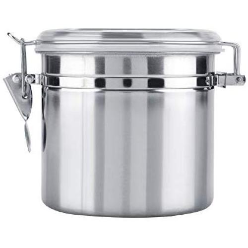 fosa Coffee Container, Stainless Steel Coffee Container Vacuum Sealed Storage Jar Kitchen Dry Food Pantry Containers for Pasta, Tea, Coffee, Cookies, Candy(1100ml)