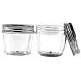 Novelinks 4 Ounce Clear Plastic Jars Containers With Screw On Lids - Refillable Round Empty Plastic Slime Storage Containers for Kitchen & Household Storage - BPA Free (20 Pack)