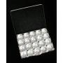 20pcs 1-1/4" Box Jar Set Aluminum Containers Tins Clear Lid Organiser Jewellery