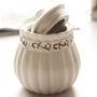 Lucky lu Ceramic seal snack jar Food Storage Jar White Ceramic Food Storage Canister for Serving Tea, Coffee, Spice and More Cereal, Cookies