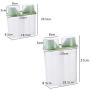 Storage Jars With Double Grid Design,Airtight Food Storage Container Can With Tilted Box Mouth,Cereal Containers For Storage With Engraved Degree,Kitchen Household,Green-2500ML