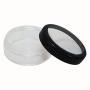Made in Taiwan Plastic Clear Jar w Window Black Rim Cap 20 gr (Pack of 2)