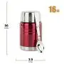 Insulated Food Thermos & Meal Container with Collapsible Spoon (16 oz.) Stainless-Steel Food Jar Hot and Cold Storage | Soup, Coffee, Water, Liquids | Airtight, Leakproof Seal,Red Insulated Food Thermos & Meal Container with Collapsible Spoon (16 oz.) Stainless-Steel Food Jar Hot and Cold Storage | Soup, Coffee, Water, Liquids | Airtight, Leakproof Seal,Red
