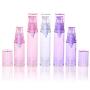 4PCS 10ML 0.34oz Pink Empty Refillable PS Plastic Airless Jars Pot Bottle Vacuum Pump Press Container Vial For Make-up Cosmetic Foundations Lotion Cream Liquid Toner Emulsion