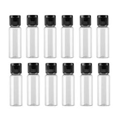 XINGZI 12Pcs 20ml / 0.7oz Plastic Empty Travel Bottle with Flip Cap Squeeze Sample Cosmetic Containers Jar for Emollient Water Lotions Shampoos and Essential Oils