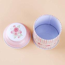 Kitchen Home Decor Metal Candy Jars Floral Coffee Storage Box Container Sugar Bowl Can Tea Tin Home Accessories Snack Canister,Creamy White