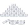 Beauticom 3G/3ML Round Clear Jars with Screw Cap Lids for Powdered Eyeshadow, Mineralized Makeup, Cosmetic Samples - BPA Free (Quantity: 100pcs)