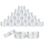 Beauticom 3G/3ML Round Clear Jars with Screw Cap Lids for Beads, Gems, Glitter, Charms, Small Arts and Crafts Items - BPA Free (Quantity: 25 Pieces)