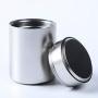 Rabinyod Bulan 1pc Mini Metal Tin Canister Candy Tea Sugar Coffee Tea Storage Box Jar Container (Silver)