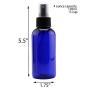 4oz Blue PLASTIC Fine Mist Spray Bottles (12-Pack w/ Black Sprayers); BPA-Free Plastic Spritzer Bottles, Labels Included; PET #1 Plastic Bottles