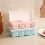 1pc Portable Kitchen Compartment Container Seasoning Box Condiments Storage Kitchen Seasoning Storage Box with Spoon 4 Spice Jar,As Photo Show2