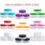 (Quantity: 100 Pieces) Beauticom 10G/10ML Round Clear Jars with Black Lids for Scrubs, Oils, Salves, Creams, Lotions - BPA Free