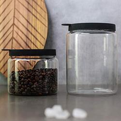 WH- Sealed Glass Jars Stored Grain Household Kitchen Tea Coffee Beans Storage Of Storing A Glass Jar (Size : 12x10.5cm)