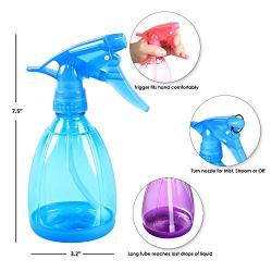 Pack of 3-12 Oz Empty Plastic Spray Bottles - Attractive Vibrant Colors - Multi Purpose Use Durable BPA Free Material