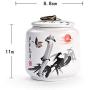 Retro Wash Painting Ceramic Tea Storage Box Tea Jar 8.811Cm Candy Jar For Dried Fruit Tin Food Spices 1Pc Storage Box Container,Shenshanqiuyin