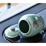 Ceramic Tea Caddy Retro Coarse Pottery Tea Cans Cork Tea Storage Chinese Kung Fu Tea Sets Sealed Jar Storage Containers,Green