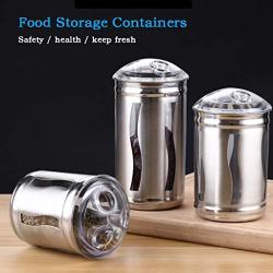 Food Storage Containers Jar 304 Stainless Steel with Lids Airtight Bpa Free Large, Cookie Jar Cereal Coffee Storage Containers Jar for Kitchen Pantry Organization Canister Candy Bulk, 500mL/700mL/1L