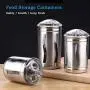 Edelstahl Lebensmittelbehälter mit Deckeln, BPA-frei, Groß, für Küche, Pantry, Müsli, Kaffee, Süßigkeiten, 500ml/700ml/1L - Einfaches und Sicherer Aufbewahrungsbehälter