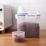 SUJING Plastic Cereal Dispenser Storage Box Kitchen Food Grain Rice Container - Dry Goods Food Tea Coffee Sugar Kitchen Storage Canisters Jars Pots Containers Tins (C)