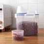 Nees Rice Storage Box Getreideschüttebehälter mit BPA-freiem Kunststoff + Dichtung + Messbecher + Ausgießbecher – Große Kapazität für Reis, ideal für Reisbackofen