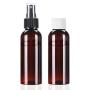 Fine Mist Spray Bottle 5Pcs 100ml/3.4oz Amber Travel Bottles With 5 Contain Caps Leak Proof for Makeup Cosmetic Containers (BROWN)