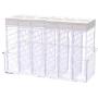 GrayGraygood Clear Seasoning Rack Spice Pots 6pcs Transparent Seasoning Storage Box 2 Way Open Condiment Jar Storage Container with Tray