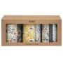 Fat Face Set of 3 Storage Jars Tea Coffee Sugar Caddies in Contemporary Design - Made in UK