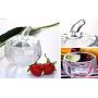 MISS TUTU Pumpkin Shape Crystal Glass Snack Jar Sugar Pot Storage Lid