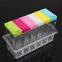 Seasoning Box Condiment Storage Container Bottle Storage Container Condiment Jars Transparent Plastic Seasoning Bottles Jars 6 Boxes Set Kitchen Tool Accessories