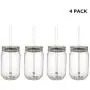 Bouteilles en verre Mason Lumineuses LED avec Couvercles & Tasses à Boire - Set de 4 (20 oz) Bouteilles en verre Mason Lumineuses LED avec Couvercles & Tasses à Boire - Set de 4 (20 oz)
