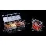 4er Set Würze-Behälter Küchen Organizer Aufbewahrungsboxen für Gewürze Salz Zucker Flaschen, Küchenzubehör, 01